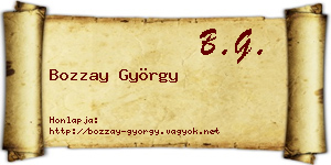 Bozzay György névjegykártya